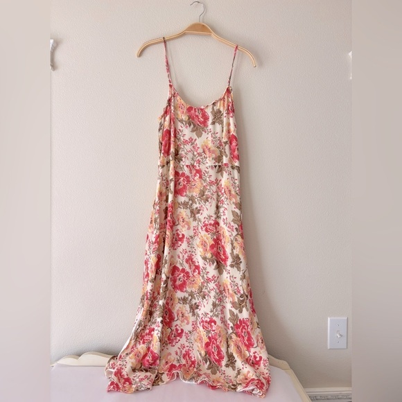 Reformation Cassandra Cream Maxi Sundress Spaghetti Strap Sleeveless Size 10 - Picture 4 of 10